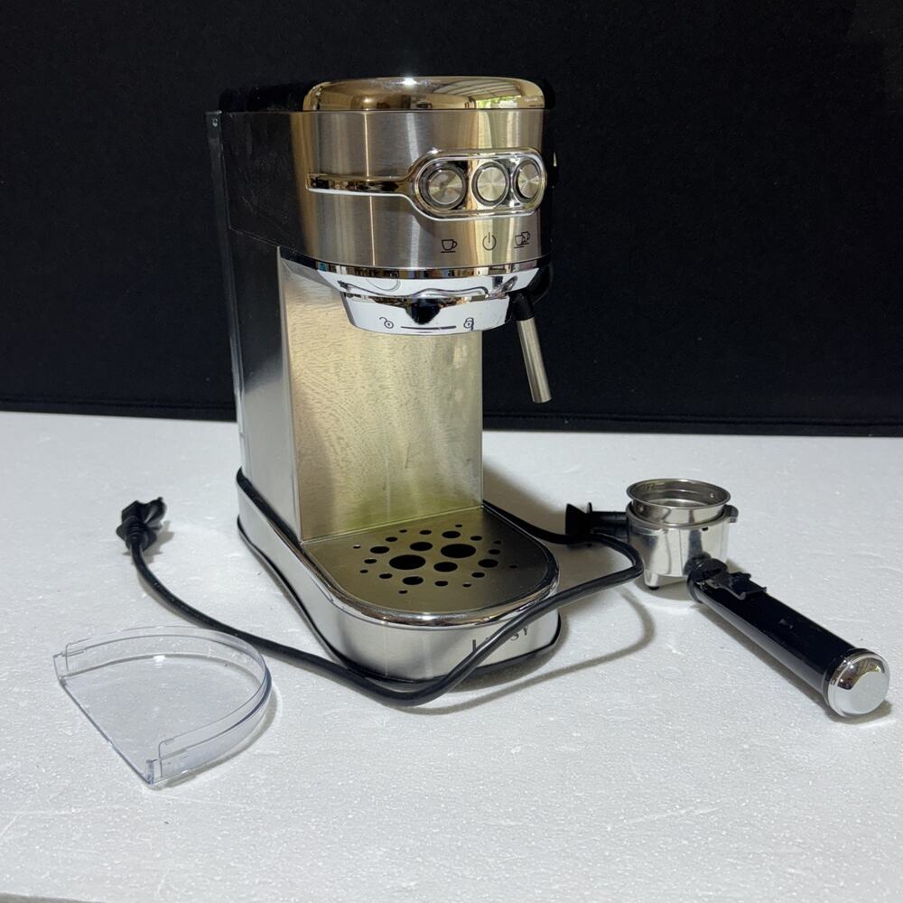JASSY JS-105 Multifunction Espresso Coffee Maker Machine Milk Frother Stainless